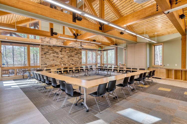 Shaver's Creek Environmental Center — mass timber & SIP field laboratory for Penn State, Petersburg, Pennsylvania