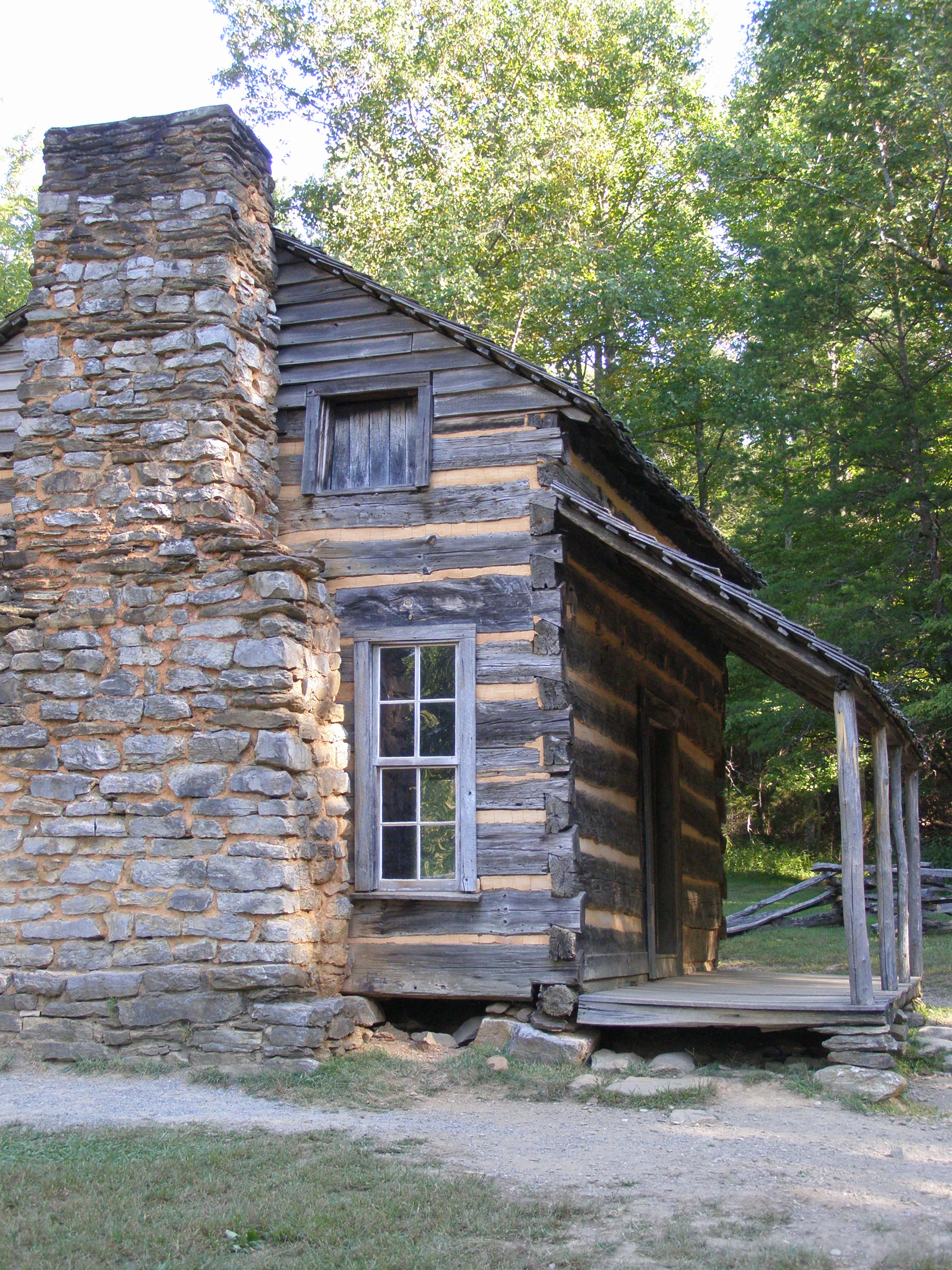 John Oliver Cabin in Cades Cove — a 200-year-old Appalachian log home in the Great Smoky Mountains