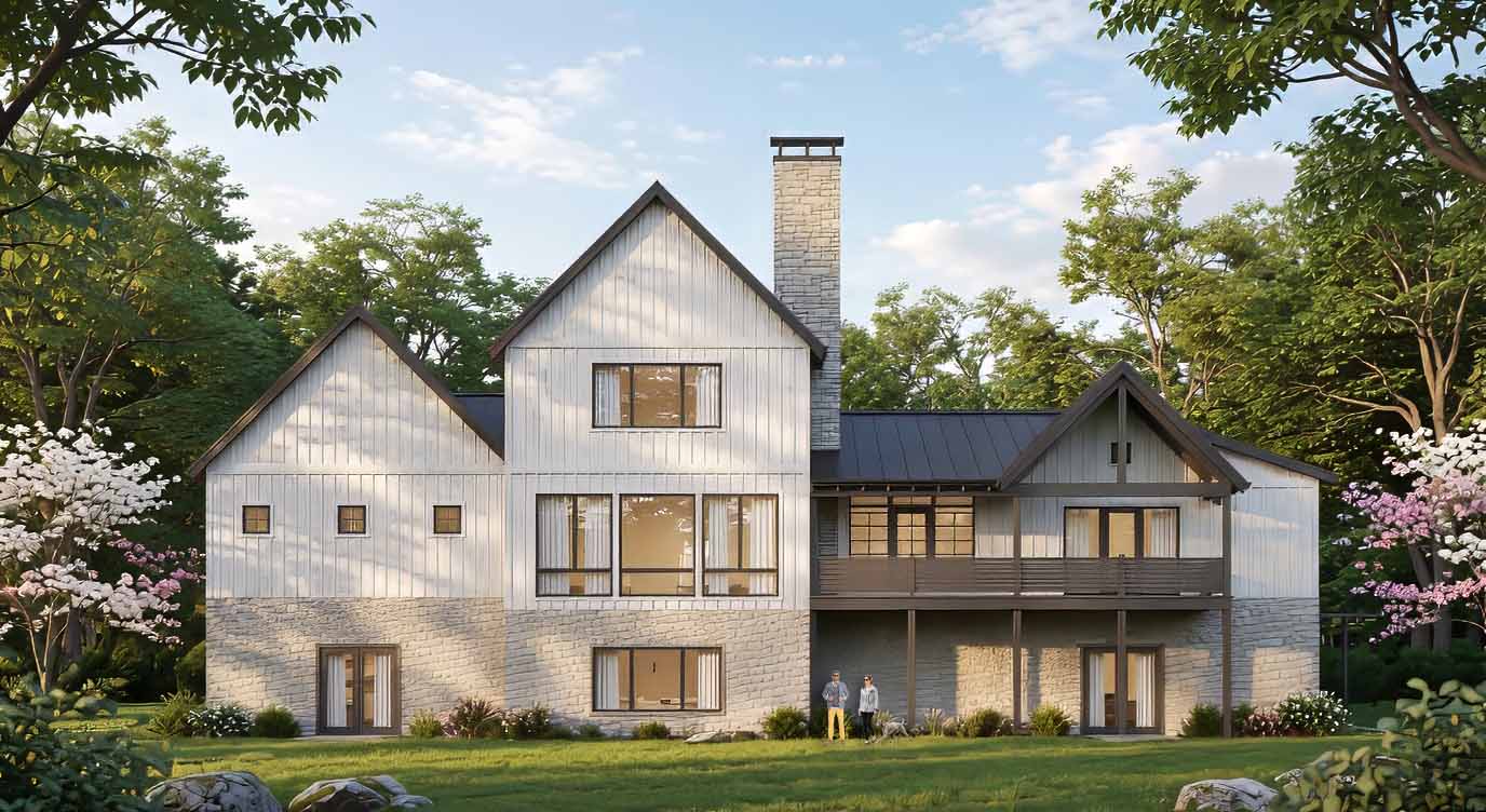 Rear Elevation — White