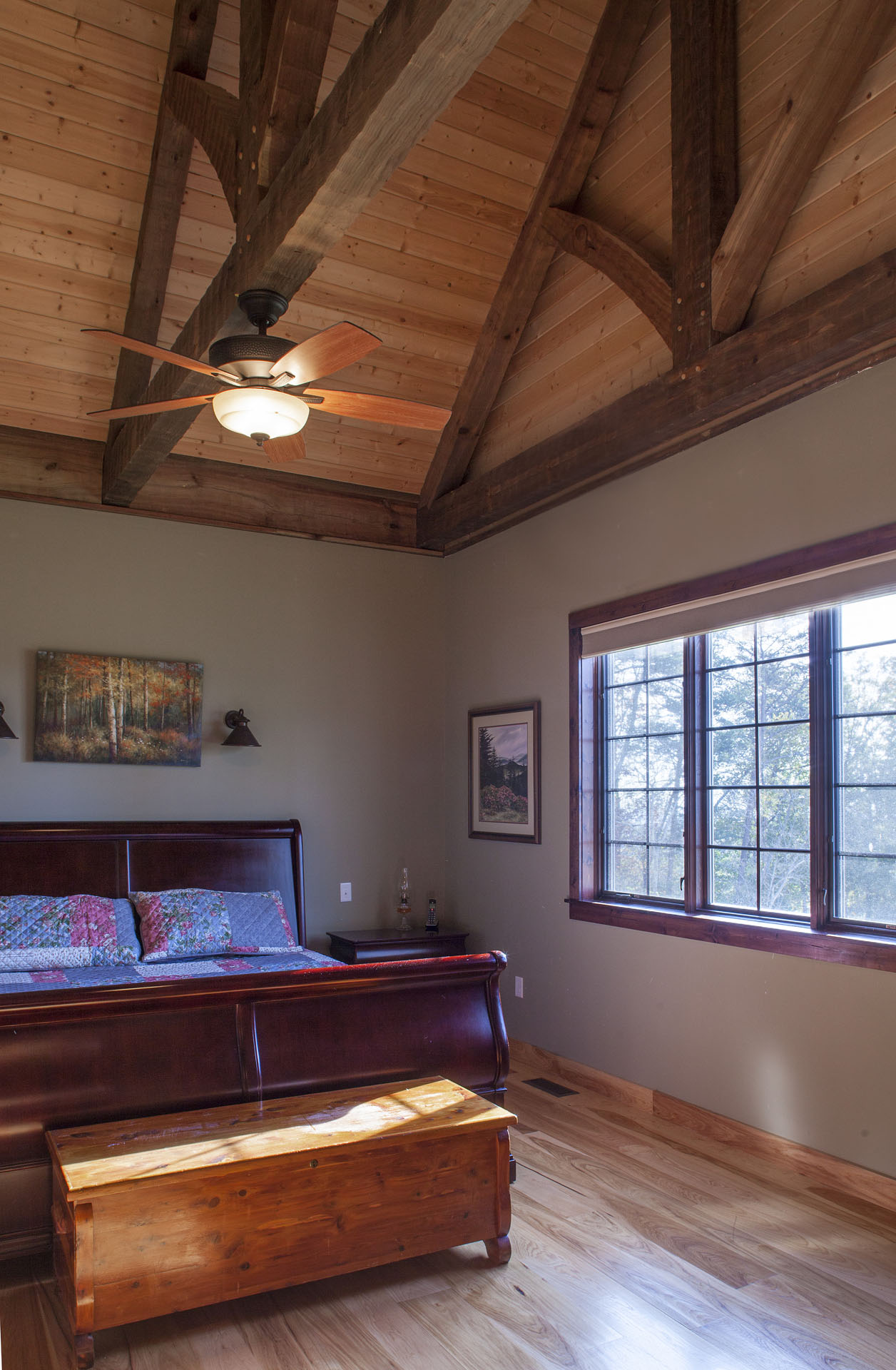 The Tom Thompson, MD Log Home — reclaimed hand-hewn logs, ridgetop pasture, Tennessee