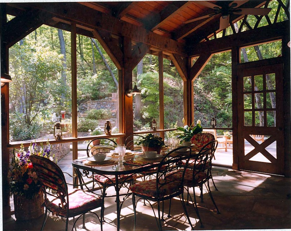 Jones Timberlake® — screened timber-frame porch
