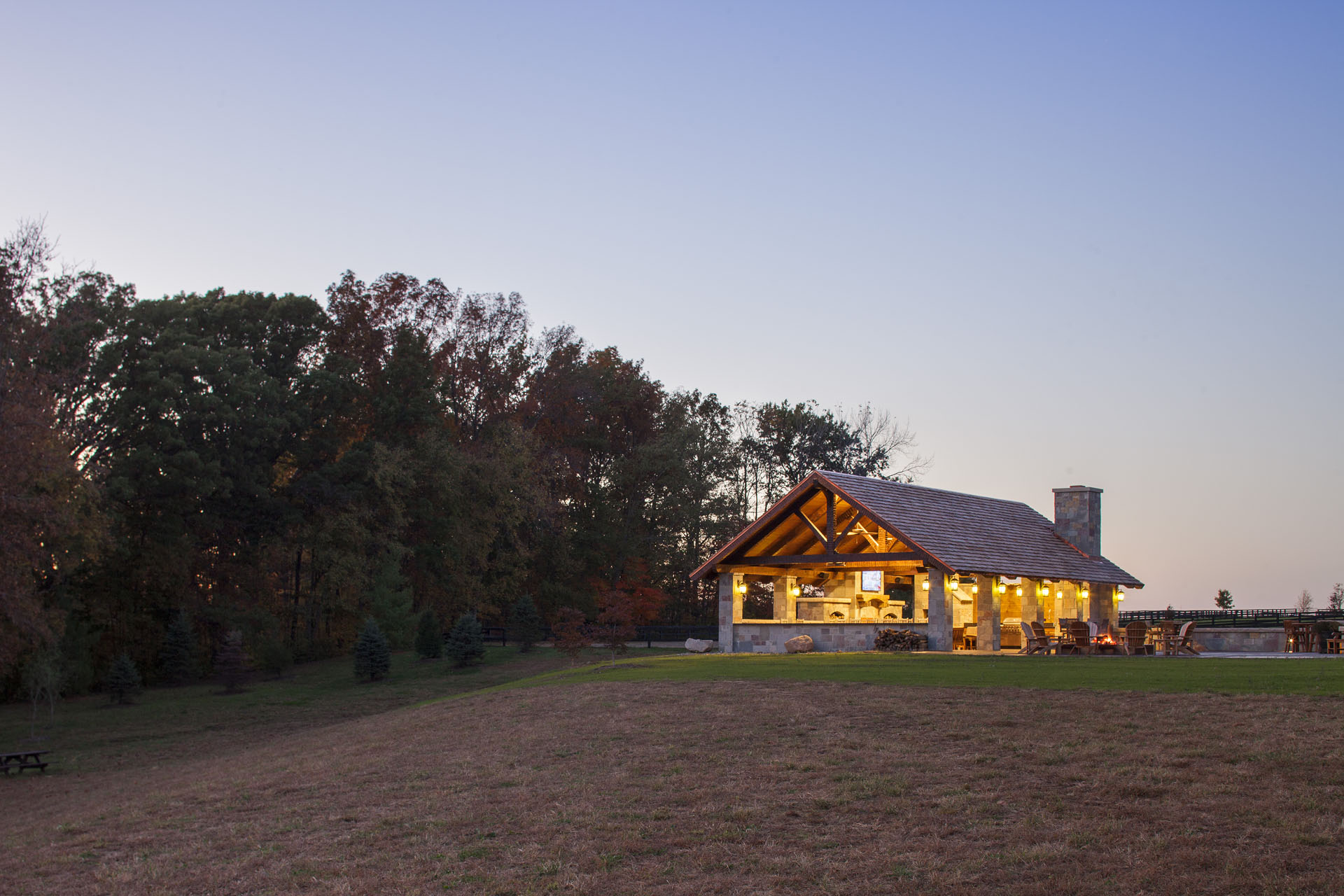 The Thompson Pavilion — Paris, Illinois · a returning-client timber frame pavilion by Hearthstone