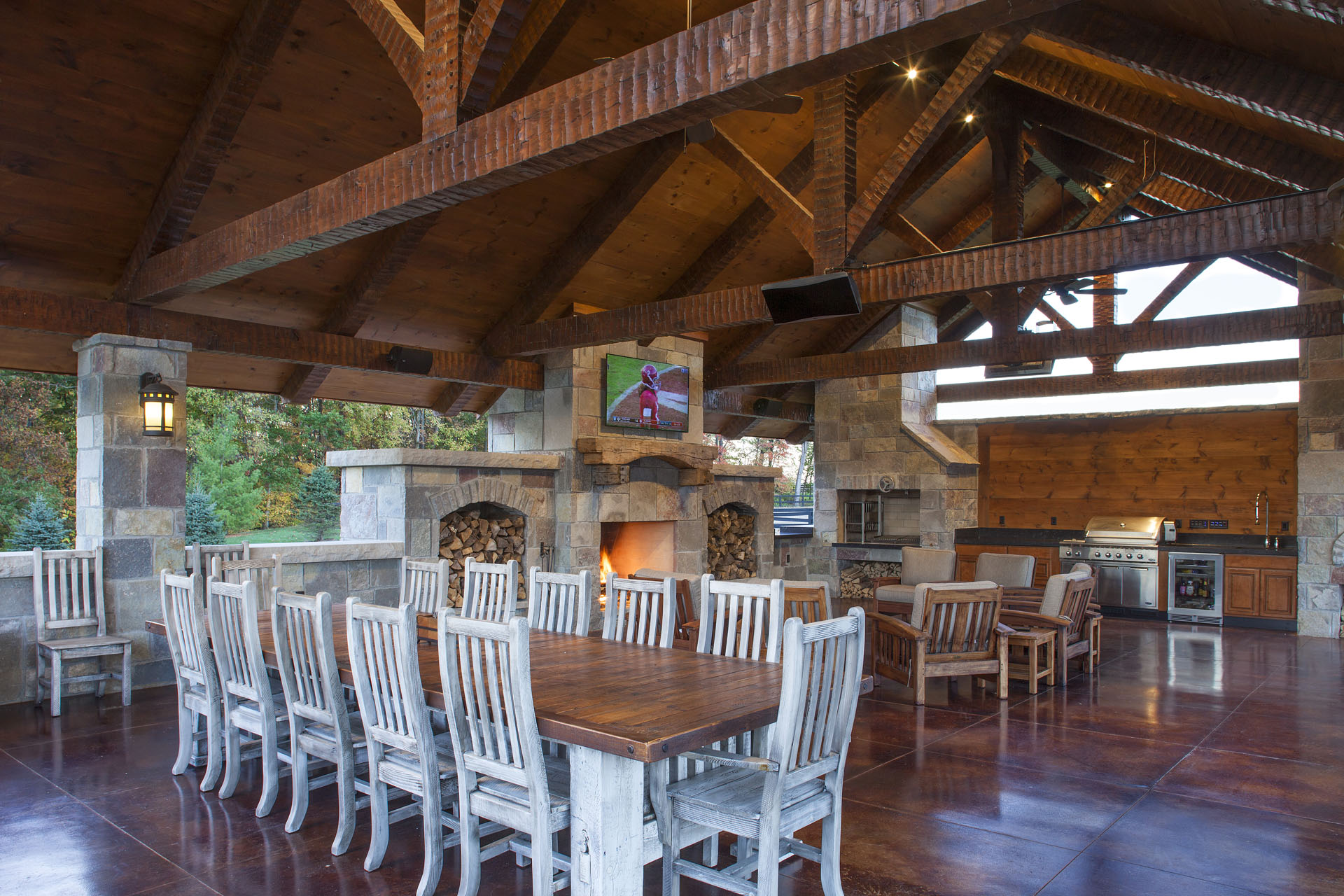 The Thompson Pavilion — Paris, Illinois · a returning-client timber frame pavilion by Hearthstone