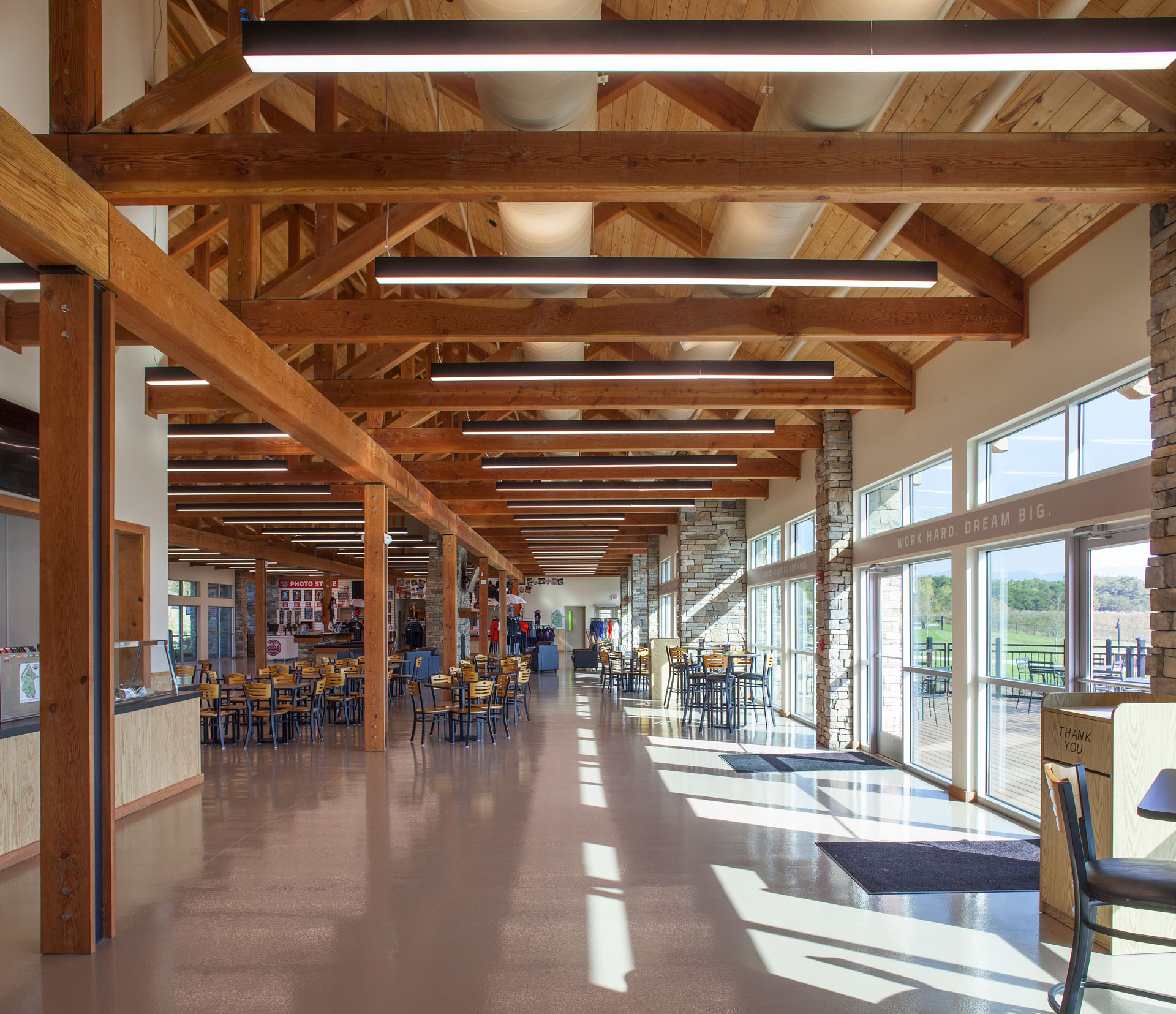 The Ripken Experience — heavy timber pavilions and clubhouses at the flagship youth-baseball complex