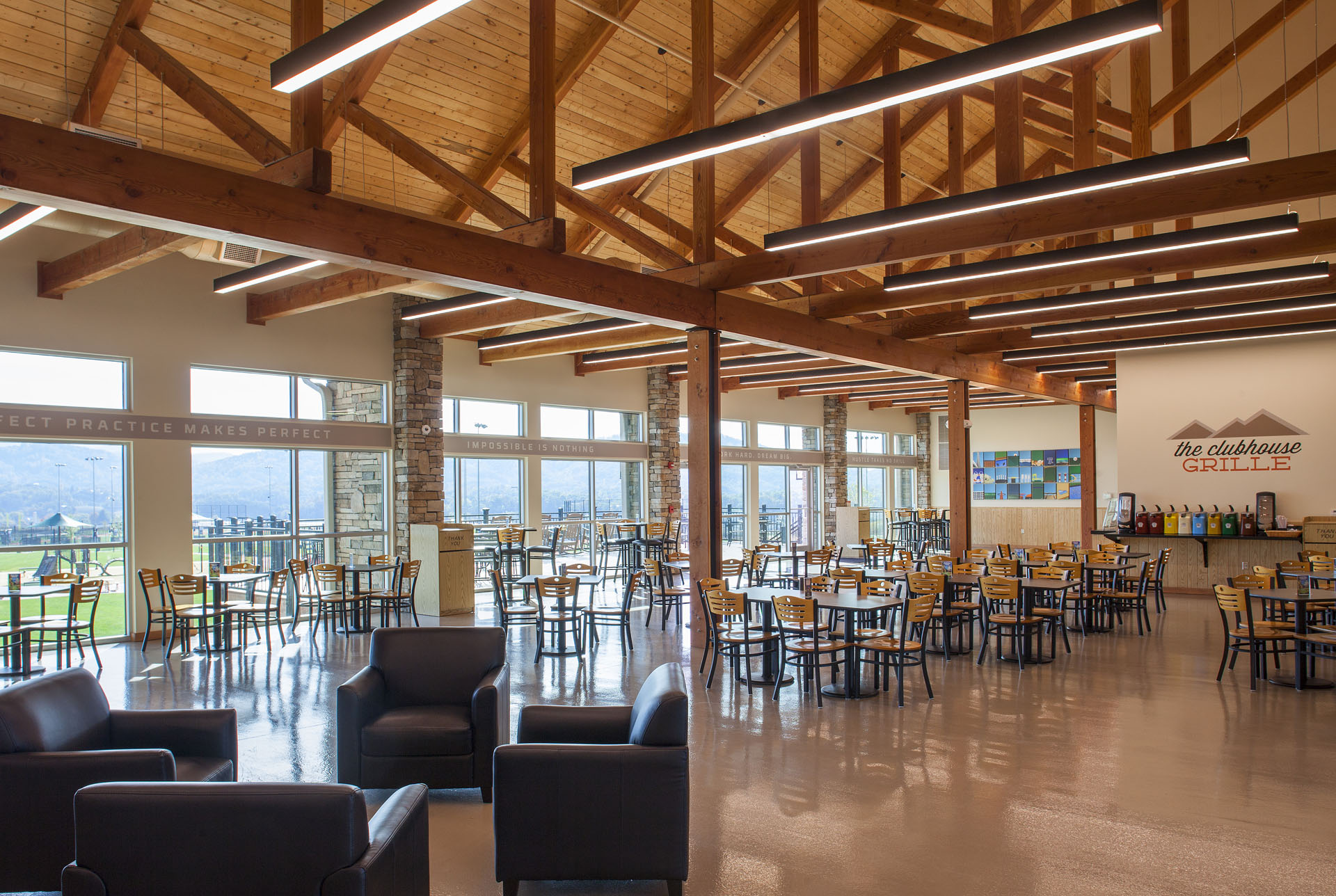 The Ripken Experience — heavy timber pavilions and clubhouses at the flagship youth-baseball complex