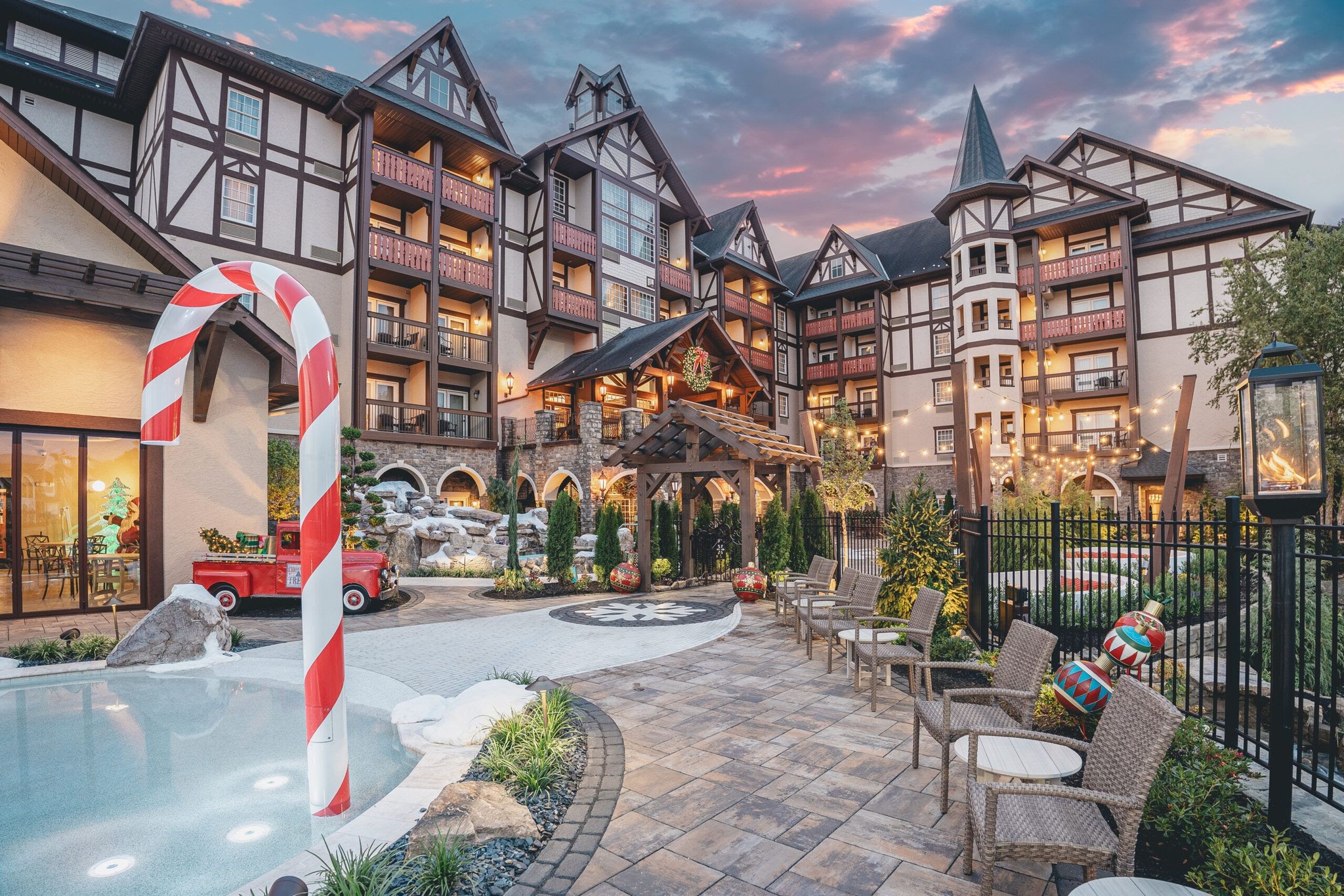The Inn at Christmas Place — Lucas Lagoons pool build in the Smoky Mountains