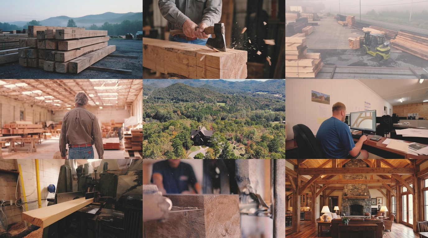 The Hearthstone shop, yard, design room, and people — Newport, Tennessee