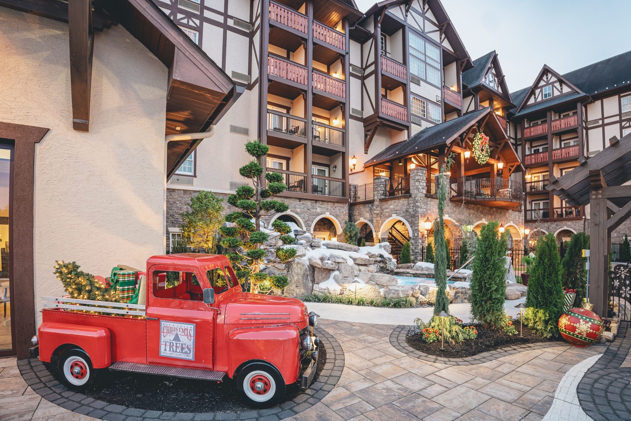 The Inn at Christmas Place — Lucas Lagoons pool build in the Smoky Mountains