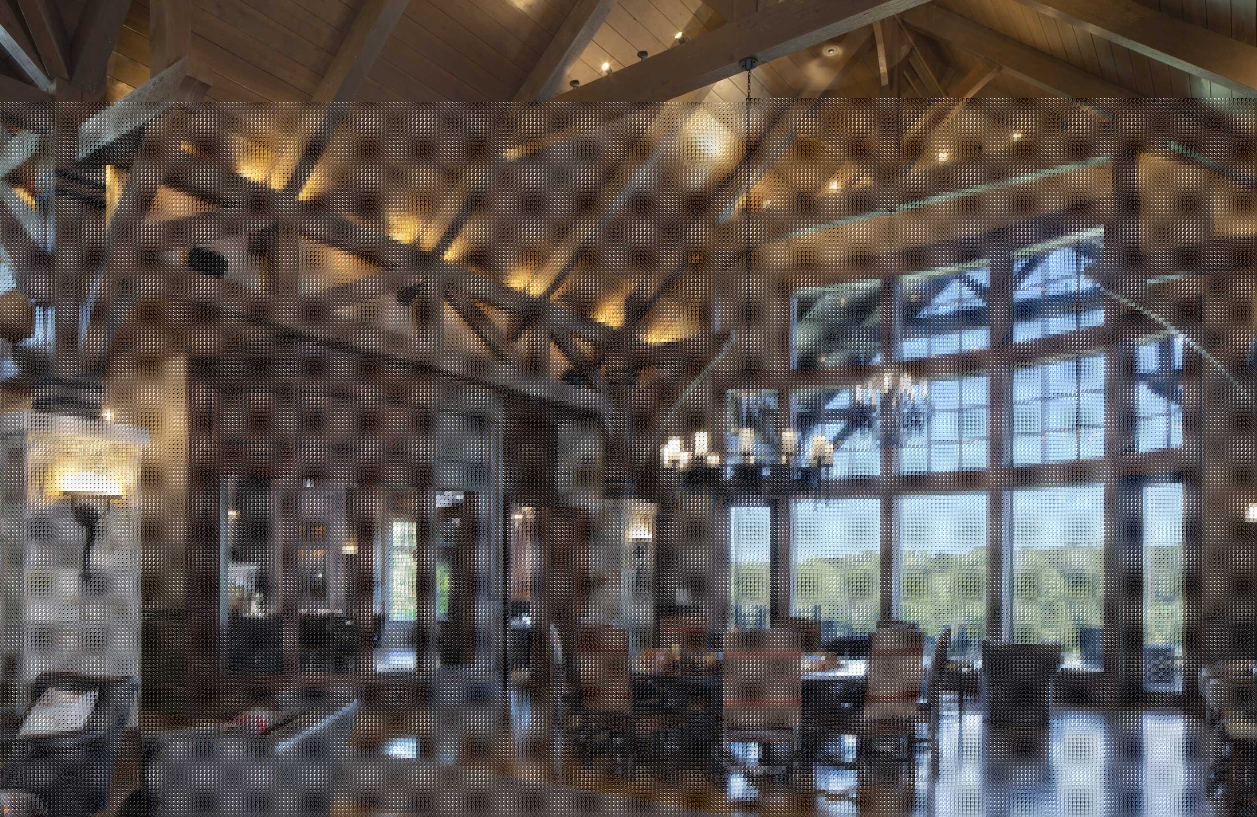 Paris, IL Timber Frame — oak timber frame home with hammer-beam trusses