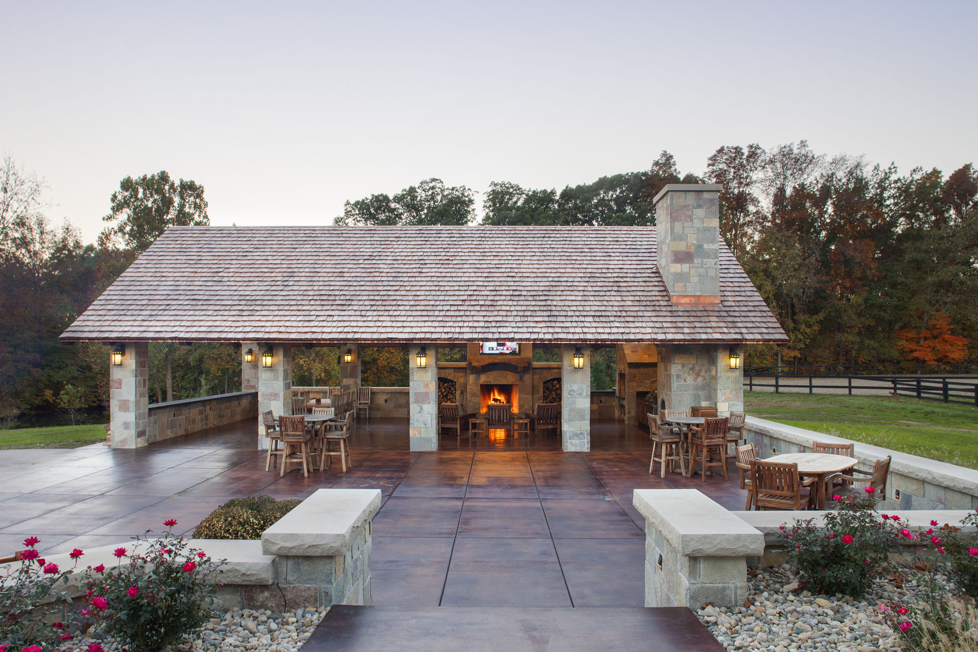 The Thompson Pavilion — Paris, Illinois · a returning-client timber frame pavilion by Hearthstone