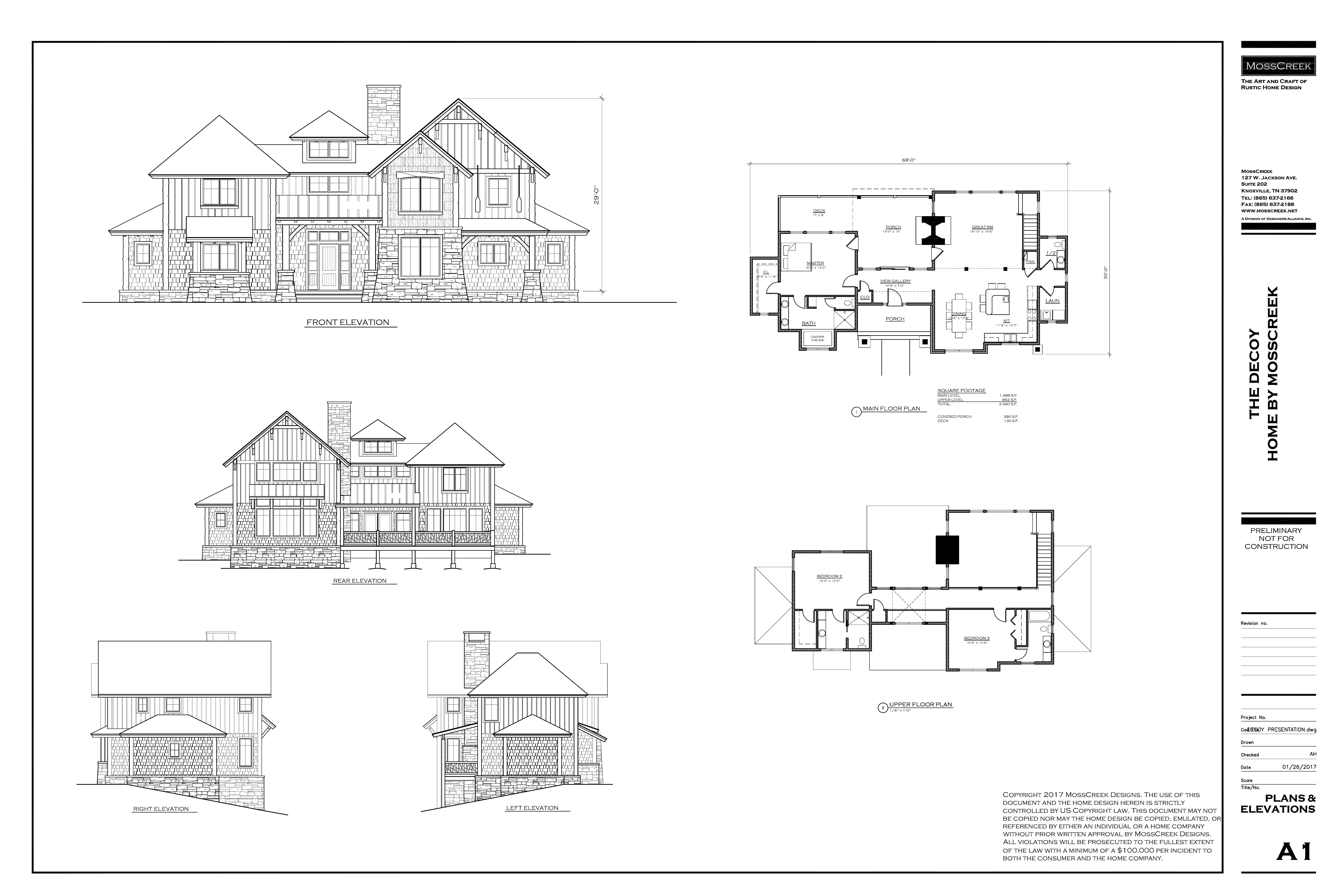 Decoy — Sheet A1 — Plans & Elevations