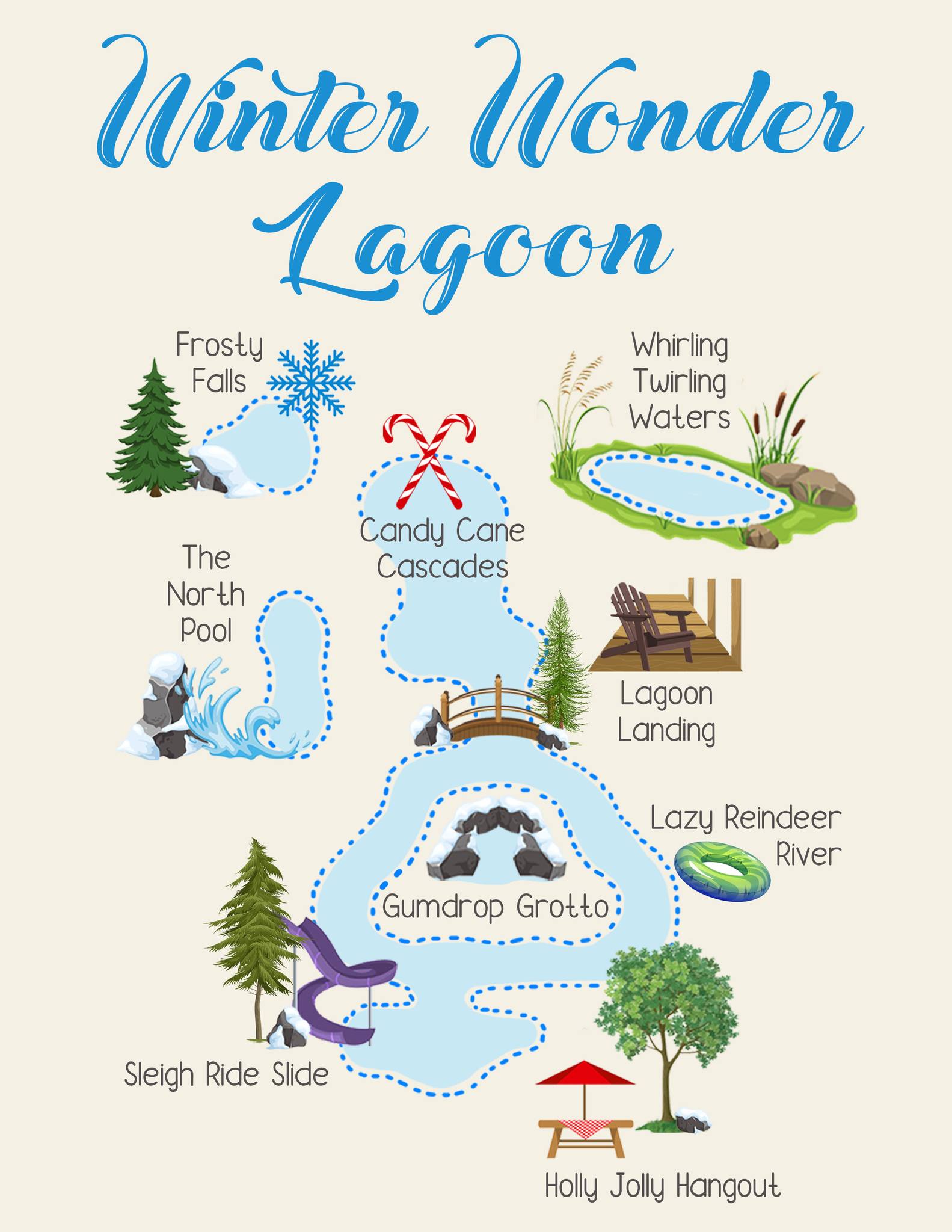 The Inn at Christmas Place — Lucas Lagoons pool build in the Smoky Mountains