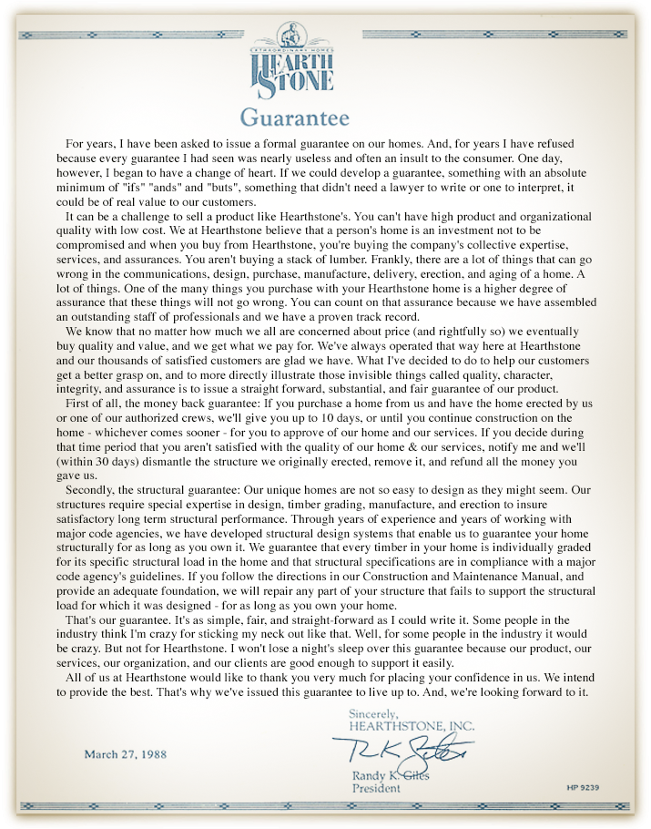 Hearthstone guarantee ornamental scroll
