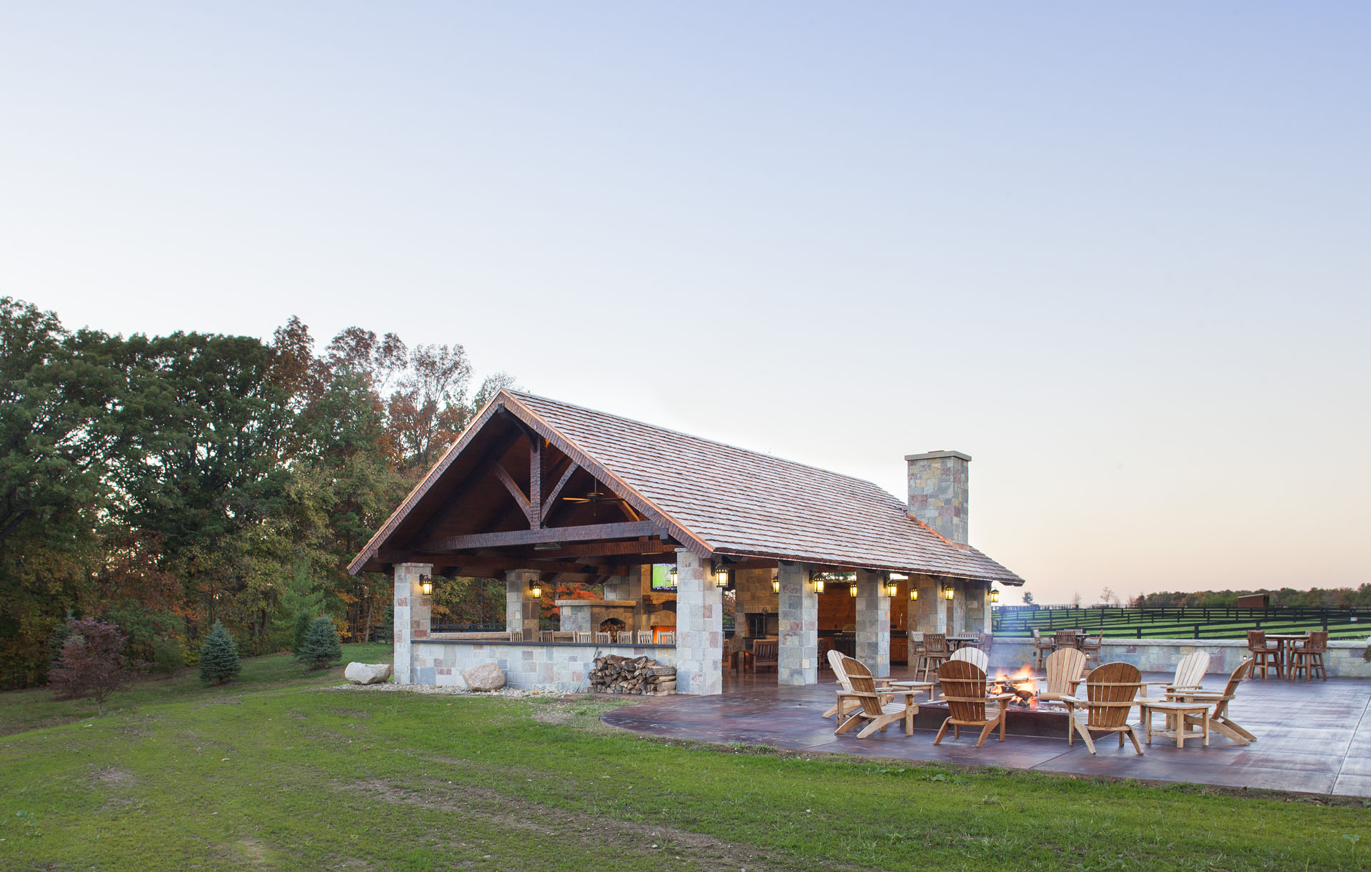 The Thompson Pavilion — Paris, Illinois · a returning-client timber frame pavilion by Hearthstone